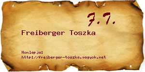 Freiberger Toszka névjegykártya